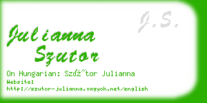 julianna szutor business card